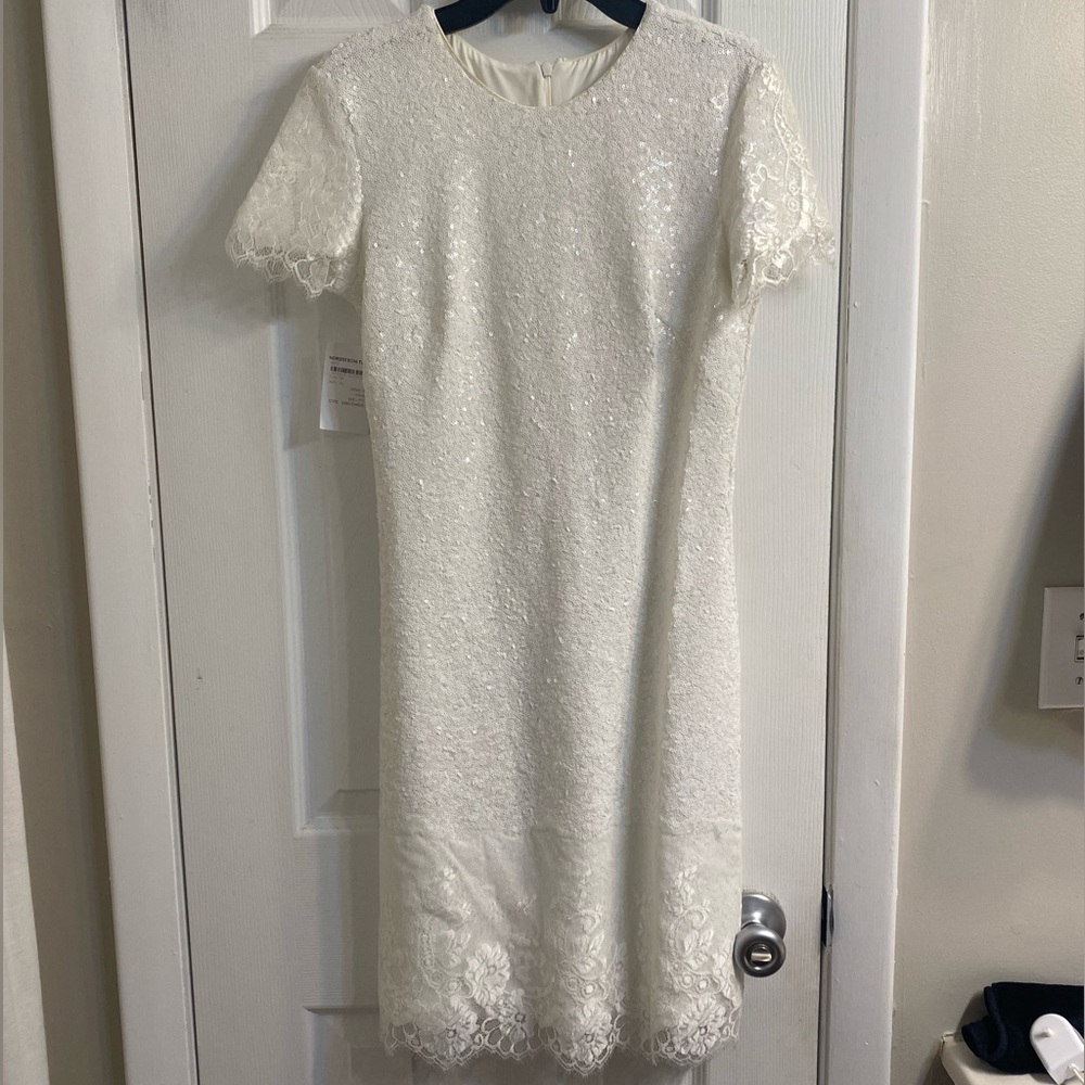 Dress the population White sequins cocktail dress